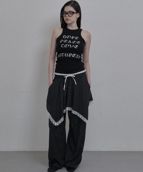 SETUPEXE(セットアップイーエックスイー)の「【SETUP-EXE】HOPE / PEACE / LOVE SLEEVELESS(タンクトップ・レディース・ブラック/ホワイト/ネイビー・ONE SIZE)」の21枚目の写真