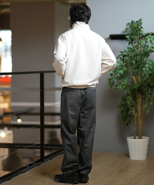 Columbia(コロンビア)の「columbia/コロンビア ハーフジップトレーナー 裏起毛 ハーフジップ ワンポイント PM0321(スウェット・メンズ・ベージュ/ホワイト/グリーン/ブラック・M/L/XL)」の11枚目の写真