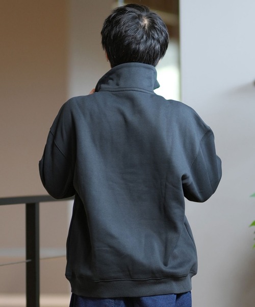 Columbia(コロンビア)の「columbia/コロンビア ハーフジップトレーナー 裏起毛 ハーフジップ ワンポイント PM0321(スウェット・メンズ・ベージュ/ホワイト/グリーン/ブラック・M/L/XL)」の15枚目の写真