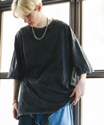 ケミカルオーバーダイ加工オーバーサイズ半袖トップス / Tシャツ