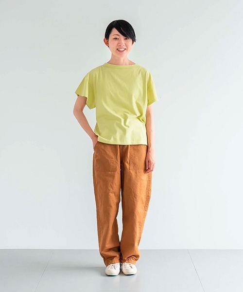 HAU(ハウ)の「イージーパンツ cotton linen(その他パンツ・レディース・チャコールグレー/アイボリー/ブラウン・MEDIUM)」の1枚目の写真