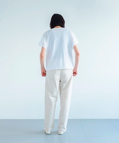 HAU(ハウ)の「イージーパンツ cotton linen(その他パンツ・レディース・チャコールグレー/アイボリー/ブラウン・MEDIUM)」の4枚目の写真