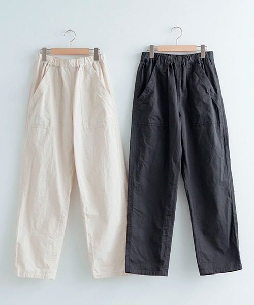 HAU(ハウ)の「イージーパンツ cotton linen(その他パンツ・レディース・チャコールグレー/アイボリー/ブラウン・MEDIUM)」の11枚目の写真