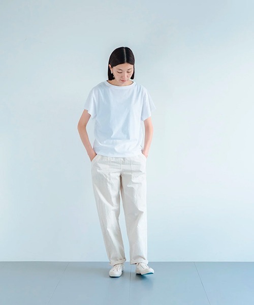 HAU(ハウ)の「イージーパンツ cotton linen(その他パンツ・レディース・チャコールグレー/アイボリー/ブラウン・MEDIUM)」の14枚目の写真
