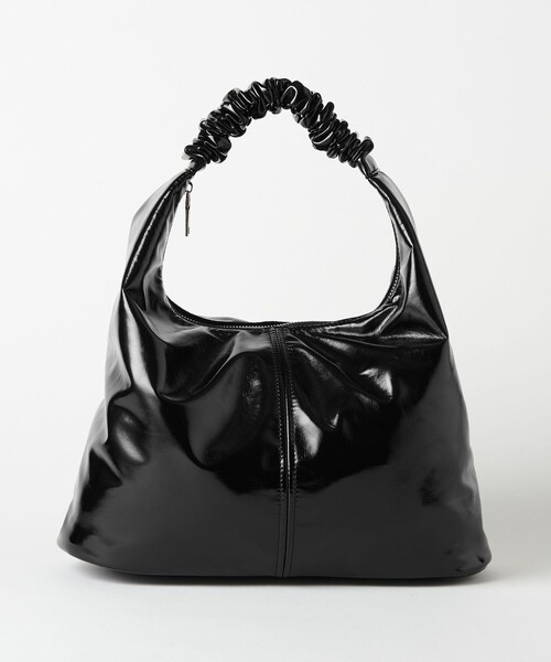 BEAUTY&YOUTH UNITED ARROWS(ビューティーアンドユースユナイテッドアローズ)の「フェイクエナメル ギャザー ワンハンドル ショルダーバッグ(ショルダーバッグ・レディース・ブラック/オリーブ・FREE)」の17枚目の写真