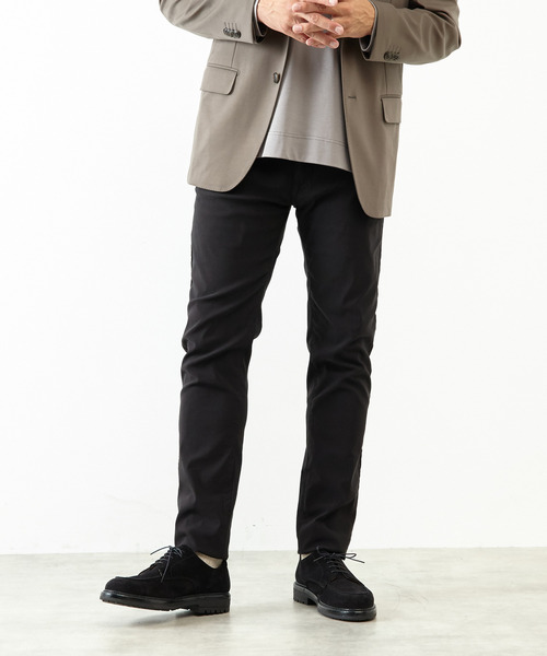 MEN'S MELROSE（メンズメルローズ）の「《WEB限定》タテウネハイパーストレッチスリムテーパード5ポケットパンツ（その他パンツ・メンズ・ネイビー/カーキ/ブラック/ライトグレー・4/3/2/5）」の2枚目の写真