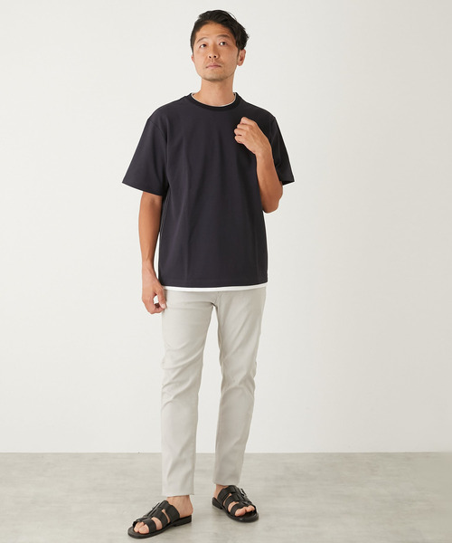 MEN'S MELROSE（メンズメルローズ）の「《WEB限定》タテウネハイパーストレッチスリムテーパード5ポケットパンツ（その他パンツ・メンズ・ネイビー/カーキ/ブラック/ライトグレー・4/3/2/5）」の19枚目の写真