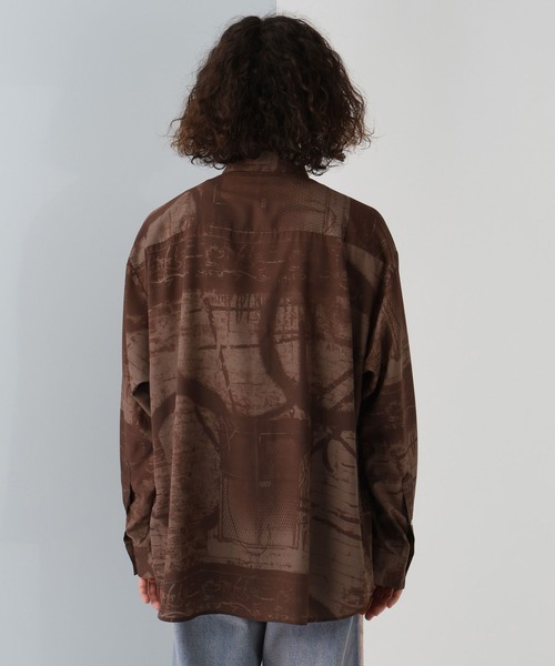 HARE(ハレ)の「ウォールアートガラシャツ(HARE)(シャツ/ブラウス・メンズ・ブラック/ブラウン・FREE)」の20枚目の写真