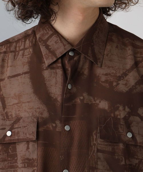 HARE(ハレ)の「ウォールアートガラシャツ(HARE)(シャツ/ブラウス・メンズ・ブラック/ブラウン・FREE)」の19枚目の写真