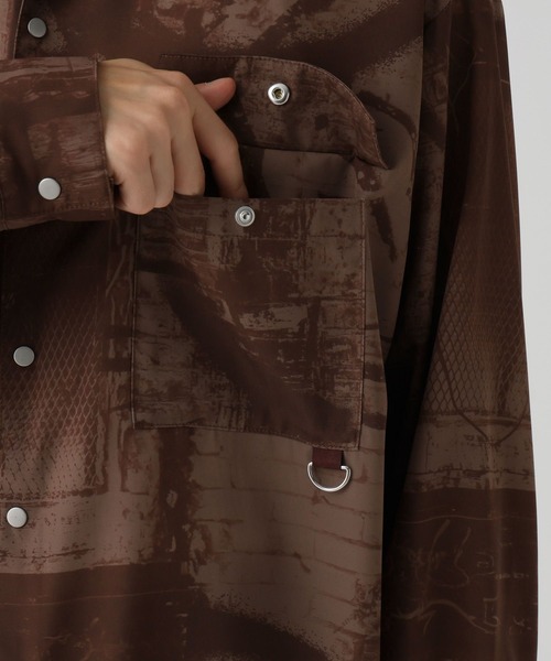 HARE(ハレ)の「ウォールアートガラシャツ(HARE)(シャツ/ブラウス・メンズ・ブラック/ブラウン・FREE)」の17枚目の写真