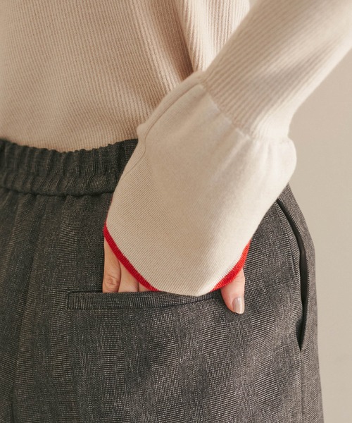 ROPE' PICNIC（ロペピクニック）の「ウールライクサージショートパンツ/セットアップ対応・リンクコーデ（その他パンツ・レディース・ブラック/ブラウン・38/36）」の15枚目の写真