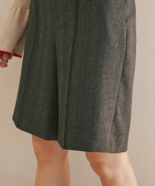 ROPE' PICNIC（ロペピクニック）の「ウールライクサージショートパンツ/セットアップ対応・リンクコーデ（その他パンツ・レディース・ブラック/ブラウン・38/36）」の18枚目の写真