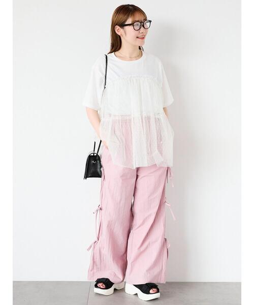 ehka sopo（エヘカソポ）の「サイドリボンパンツ（その他パンツ・レディース・ブラック/グレー/ピンク・F）」の6枚目の写真