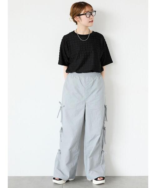 ehka sopo（エヘカソポ）の「サイドリボンパンツ（その他パンツ・レディース・ブラック/グレー/ピンク・F）」の12枚目の写真