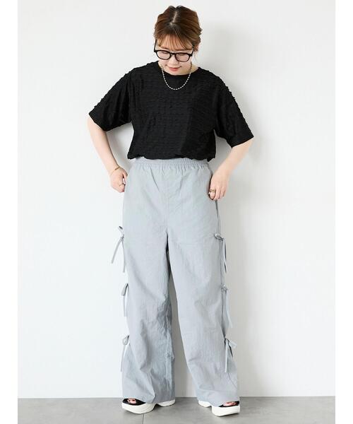 ehka sopo（エヘカソポ）の「サイドリボンパンツ（その他パンツ・レディース・ブラック/グレー/ピンク・F）」の13枚目の写真