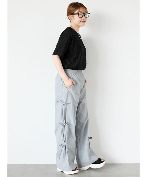 ehka sopo（エヘカソポ）の「サイドリボンパンツ（その他パンツ・レディース・ブラック/グレー/ピンク・F）」の14枚目の写真