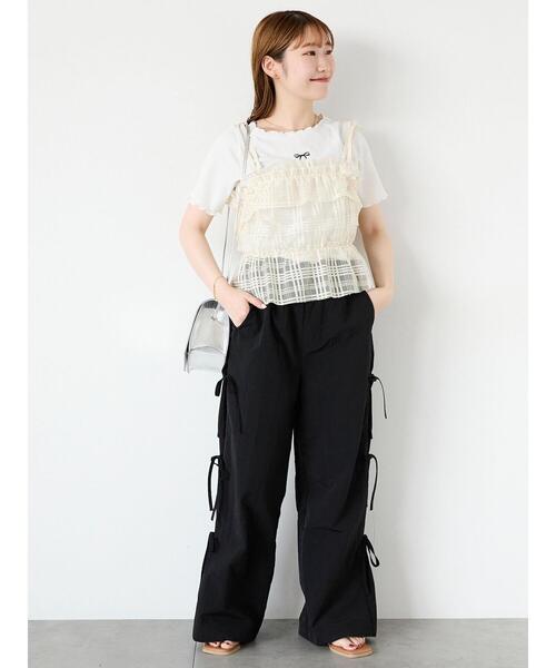 ehka sopo（エヘカソポ）の「サイドリボンパンツ（その他パンツ・レディース・ブラック/グレー/ピンク・F）」の22枚目の写真