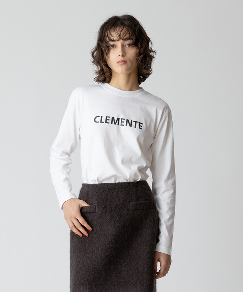 allureville(アルアバイル)の「CLEMENTE ロンTEE(Tシャツ/カットソー・レディース・オフホワイト/タン・2)」の2枚目の写真
