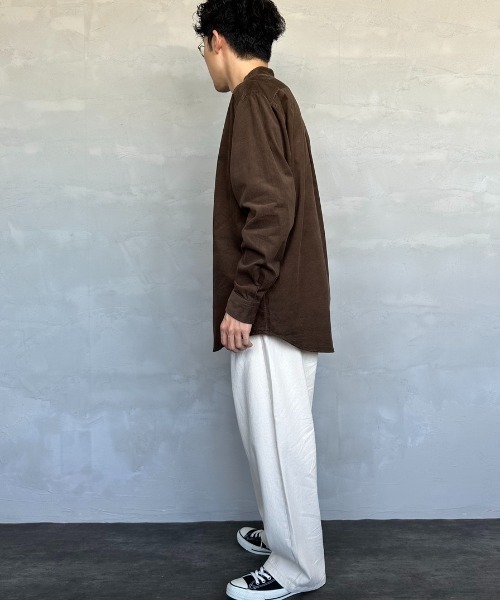 [DANTON/ダントン] 細畝コーデュロイ バンドカラーシャツ DANTON/ダントン] 細畝コーデュロイ バンドカラーシャツ（シャツ