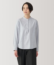 無印良品（ムジルシリョウヒン）の「婦人　両面起毛フランネル　スタンドカラー長袖ブラウス（シャツ/ブラウス・レディース）」