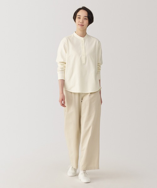 無印良品(ムジルシリョウヒン)の「婦人 両面起毛フランネル スタンドカラー長袖ブラウス(シャツ/ブラウス・レディース・スモークピンク/グレー系/オフホワイト/ダークブラウン系/ダークネイビー/ライトグレー・M/S/XL/L)」の7枚目の写真