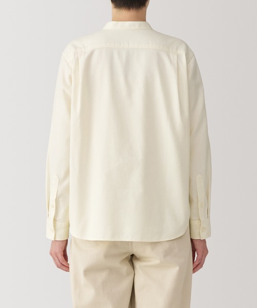 無印良品(ムジルシリョウヒン)の「婦人 両面起毛フランネル スタンドカラー長袖ブラウス(シャツ/ブラウス・レディース・スモークピンク/グレー系/オフホワイト/ダークブラウン系/ダークネイビー/ライトグレー・M/S/XL/L)」の9枚目の写真