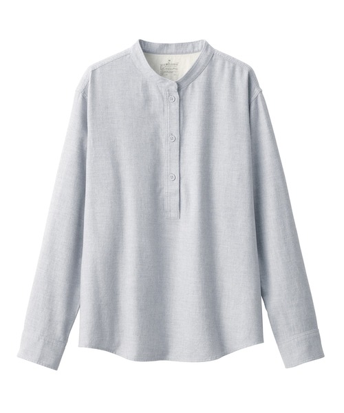 無印良品(ムジルシリョウヒン)の「婦人 両面起毛フランネル スタンドカラー長袖ブラウス(シャツ/ブラウス・レディース・スモークピンク/グレー系/オフホワイト/ダークブラウン系/ダークネイビー/ライトグレー・M/S/XL/L)」の20枚目の写真