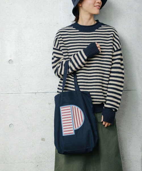 PAR ICI（パーリッシィ）の「Ｐワッペン トートバッグ（トートバッグ・レディース・アイボリー/ネイビー・FREE）」の10枚目の写真