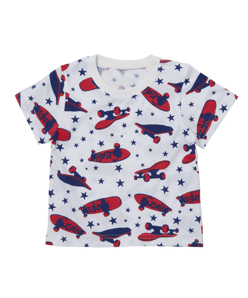 X-girl Stages（エックスガールステージス）の「S/S TEE SK8(4T～7T)（Tシャツ/カットソー・キッズ・レッド/ネイビー/ライトブルー・7T/6T/5T/4T）」の3枚目の写真