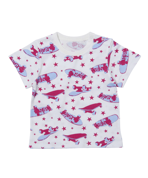 X-girl Stages（エックスガールステージス）の「S/S TEE SK8(4T～7T)（Tシャツ/カットソー・キッズ・レッド/ネイビー/ライトブルー・7T/6T/5T/4T）」の2枚目の写真