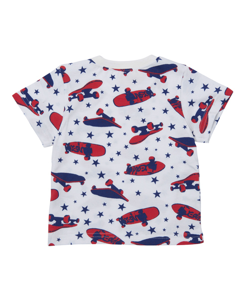 X-girl Stages（エックスガールステージス）の「S/S TEE SK8(4T～7T)（Tシャツ/カットソー・キッズ・レッド/ネイビー/ライトブルー・7T/6T/5T/4T）」の4枚目の写真