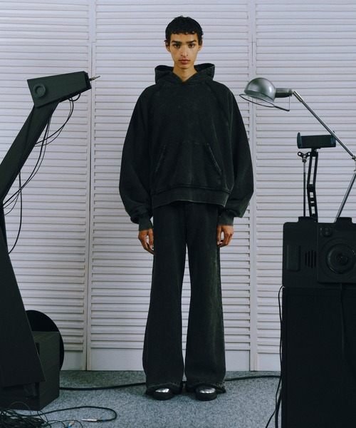 HARE（ハレ）の「【UNDERGROUND MODE SET UP対応】ピグメントワイドプルオーバーパーカー(HARE)（パーカー・メンズ・ブラック系その他/チャコールグレー・SMALL/MEDIUM）」の17枚目の写真