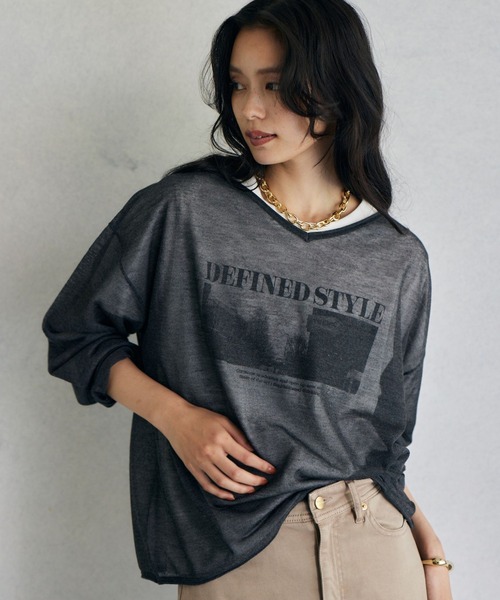 BARNYARDSTORM（バンヤードストーム）の「BARNYARDSTORM / ロール2WAYプルオーバー　ハンドウォッシャブル（ニット/セーター・レディース・カーキ/ブラック/ベージュ・FREE）」の2枚目の写真