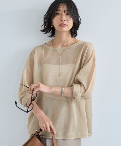 BARNYARDSTORM（バンヤードストーム）の「BARNYARDSTORM / ロール2WAYプルオーバー　ハンドウォッシャブル（ニット/セーター・レディース・カーキ/ブラック/ベージュ・FREE）」の8枚目の写真