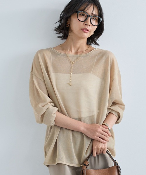 BARNYARDSTORM（バンヤードストーム）の「BARNYARDSTORM / ロール2WAYプルオーバー　ハンドウォッシャブル（ニット/セーター・レディース・カーキ/ブラック/ベージュ・FREE）」の21枚目の写真