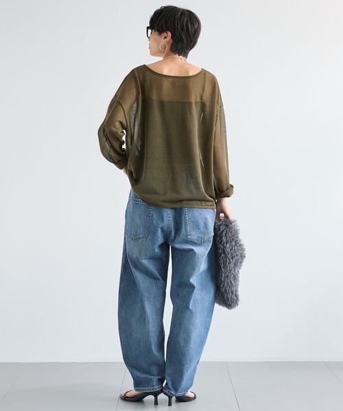 BARNYARDSTORM（バンヤードストーム）の「BARNYARDSTORM / ロール2WAYプルオーバー　ハンドウォッシャブル（ニット/セーター・レディース・カーキ/ブラック/ベージュ・FREE）」の18枚目の写真