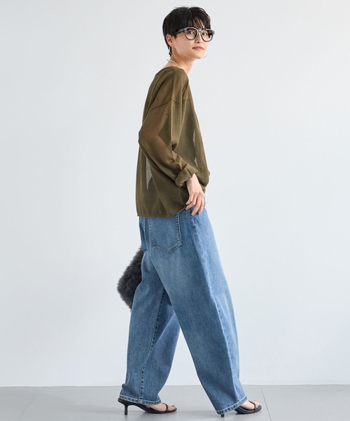 BARNYARDSTORM（バンヤードストーム）の「BARNYARDSTORM / ロール2WAYプルオーバー　ハンドウォッシャブル（ニット/セーター・レディース・カーキ/ブラック/ベージュ・FREE）」の19枚目の写真