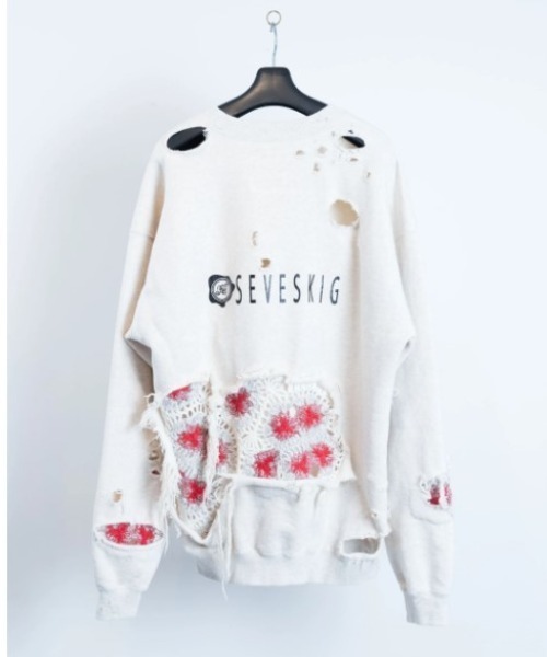 SEVESKIG(セヴシグ)の「SEVESKIG/セブシグ/Vintage Sweat Shirt Ver, Key(スウェット・メンズ・オートミール・L/M)」の8枚目の写真