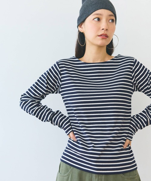coca(coca)(コカ)の「ボートネックボーダーカットソー(Tシャツ/カットソー・レディース・B/A・S/M/L)」の9枚目の写真