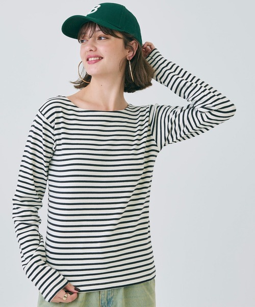 coca(coca)(コカ)の「ボートネックボーダーカットソー(Tシャツ/カットソー・レディース・B/A・S/M/L)」の7枚目の写真