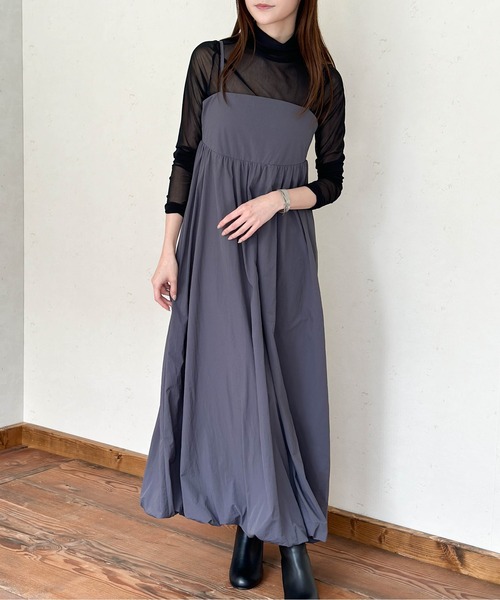 Per sist ence（パーシエンス）の「バルーンキャミワンピース（ワンピース・レディース・アイボリー/ブラック/グレイッシュベージュ/チャコールグレー/ブラウン・FREE）」の8枚目の写真