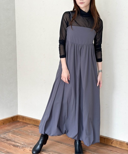 Per sist ence（パーシエンス）の「バルーンキャミワンピース（ワンピース・レディース・アイボリー/ブラック/グレイッシュベージュ/チャコールグレー/ブラウン・FREE）」の9枚目の写真