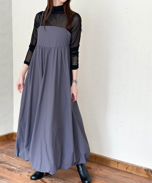 Per sist ence（パーシエンス）の「バルーンキャミワンピース（ワンピース・レディース・アイボリー/ブラック/グレイッシュベージュ/チャコールグレー/ブラウン・FREE）」の10枚目の写真