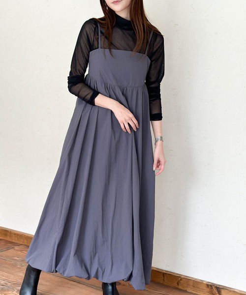 Per sist ence（パーシエンス）の「バルーンキャミワンピース（ワンピース・レディース・アイボリー/ブラック/グレイッシュベージュ/チャコールグレー/ブラウン・FREE）」の12枚目の写真