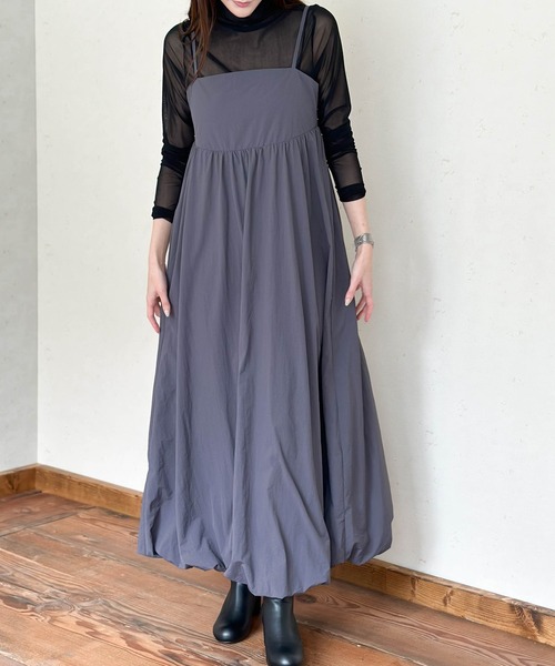 Per sist ence（パーシエンス）の「バルーンキャミワンピース（ワンピース・レディース・アイボリー/ブラック/グレイッシュベージュ/チャコールグレー/ブラウン・FREE）」の18枚目の写真