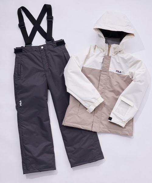 FILA（フィラ）の「スノーウェア上下セット（スポーツグッズ・キッズ・ミント/ベージュ・130/140/150/160）」の2枚目の写真