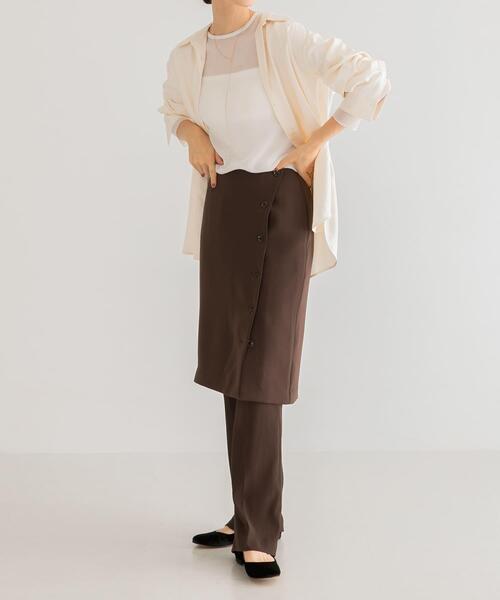 URBAN RESEARCH(アーバンリサーチ)の「バックサテンスリムイージーパンツ(その他パンツ・レディース・ダークブラウン/ブラック・38/36)」の7枚目の写真