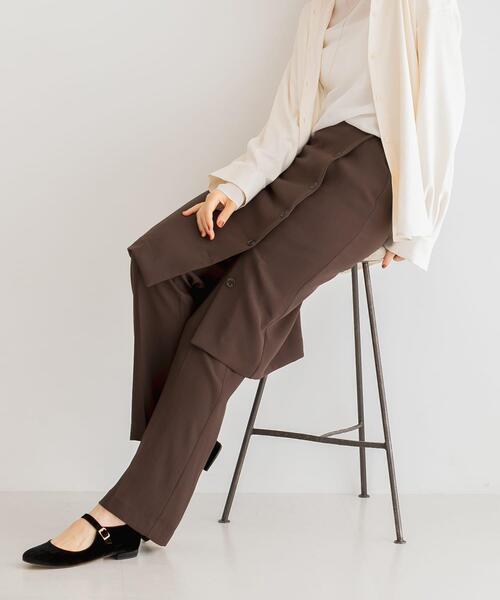 URBAN RESEARCH(アーバンリサーチ)の「バックサテンスリムイージーパンツ(その他パンツ・レディース・ダークブラウン/ブラック・38/36)」の10枚目の写真
