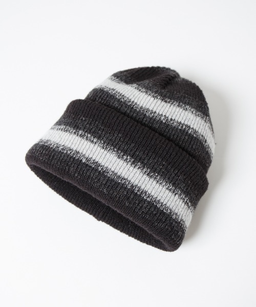 RACAL（ラカル）の「Ombre Stripe Reversible Knit Beanie / オンブレーボーダーリバーシブルニットビーニー（ニットキャップ/ビーニー・レディース・ブラック/ベージュ/ネイビー/レッド・FREE）」の16枚目の写真