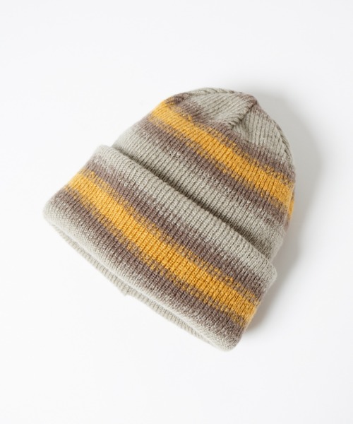 RACAL（ラカル）の「Ombre Stripe Reversible Knit Beanie / オンブレーボーダーリバーシブルニットビーニー（ニットキャップ/ビーニー・レディース・ブラック/ベージュ/ネイビー/レッド・FREE）」の18枚目の写真
